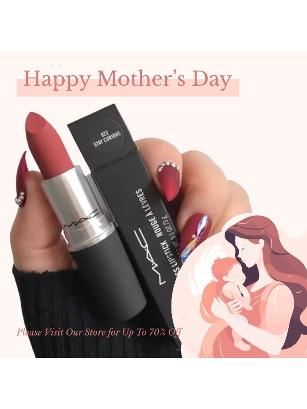 MAC Powder Kiss Lipstick 923 Stay Curious 0.1 Oz/ 3g